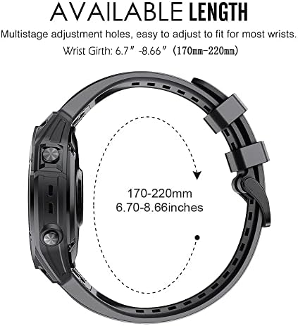 SAWIDEE 22-26 мм Силикон Каишка за часовник Въжета за Garmin Fenix 6X6 Pro 7X7 5 5X3 3HR 945 Гривна за умни часа быстроразъемный Гривна (Цвят: T, размер: 22 мм Fenix 7)