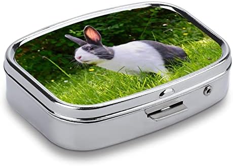 Джобен Калъф за Хапчета White Rabbit Пътен Титуляр за Хапчета За Съхранение на Лекарствени Добавки Витамин Рибеното масло 2,2x1,6