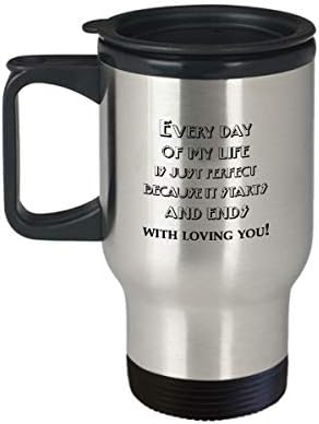 пътни чаши love husband white coffee 14 грама - На всеки ден от живота ми е дар от съпруга си в деня на Св. Валентин за пътуване