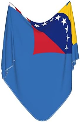Детско Одеало с Американския Флаг и с Флага на Венецуела, Като Одеало за Бебета, Калъф за Свободни Новородени, Обвивка